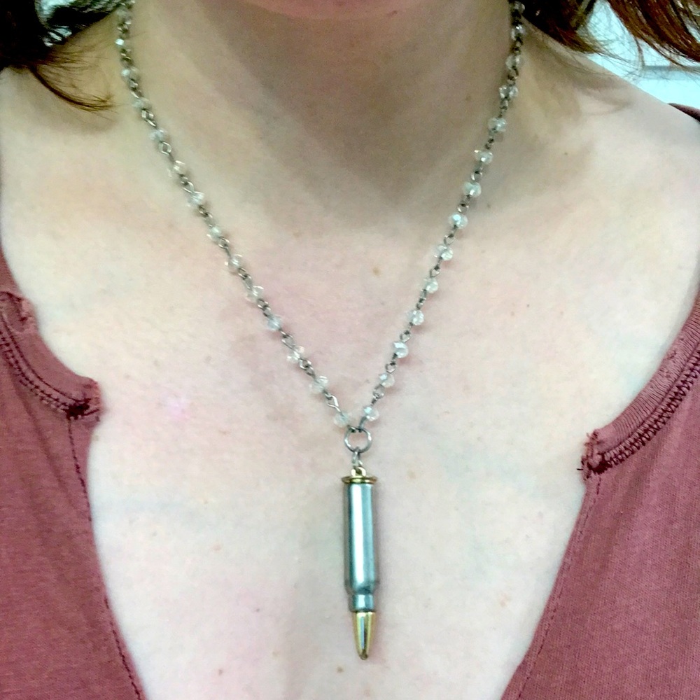 Statement bullet necklace-handmade local boutique
